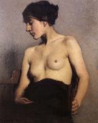 Hugh Ramsay Seated nude oil on canvas